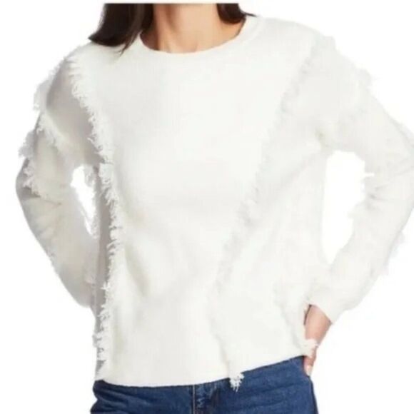 ✨ 1.STATE ✨ Fringe Detail Sweater - [Large, Grey] - Picture 2 of 10